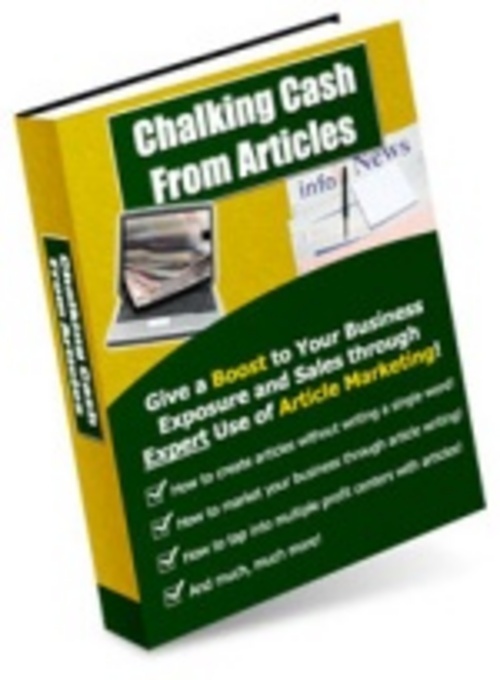 Product picture Chalk Cash From Articles - Make More Money Online